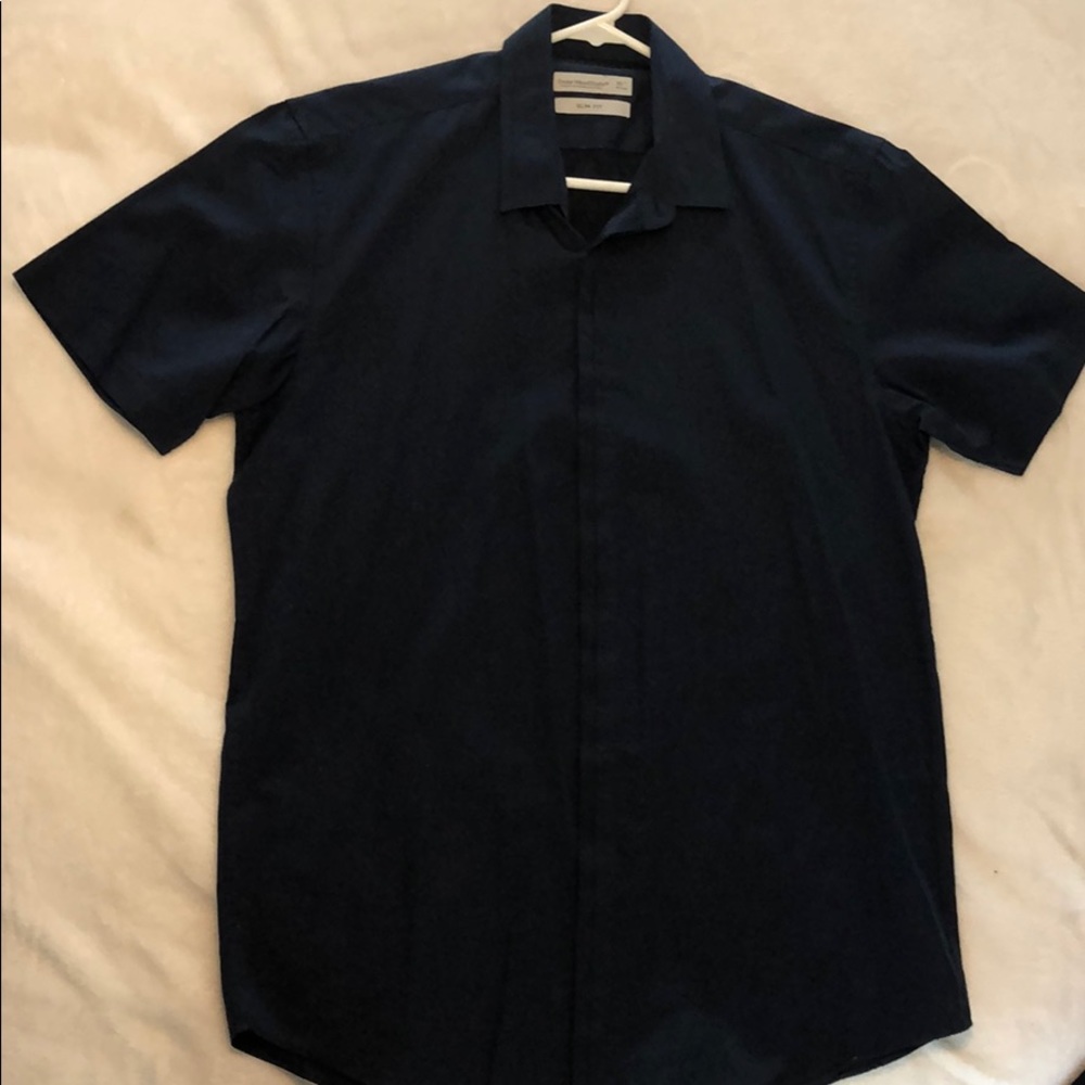 Blue button down shirt